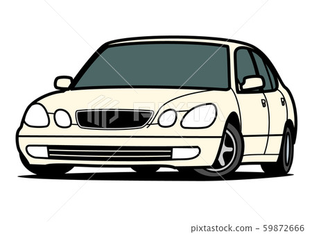 Domestic Big Sedan White Car Illustration Domestic Big Sedan White Car Illustration 59872666