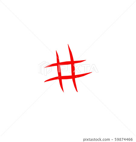 Hashtag icon logo design vector template 59874466