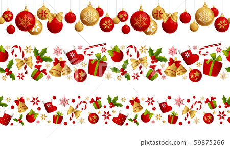 Merry Christmas seamless border decoration for holiday vector. Merry Christmas seamless border decoration for holiday vector. 59875266