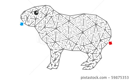 coloring pages capybara for sale