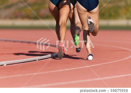 Athletics people running on the track stadium Athletics people running on the track stadium 59875938