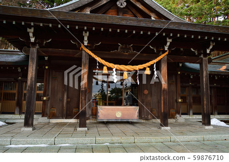拍攝深秋的北海道函館市五國神社區域 59876710