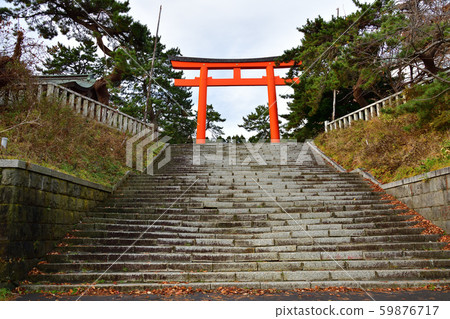 拍攝深秋的北海道函館市五國神社區域 59876717