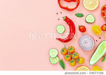 Composition with fresh vegetables Composition with fresh vegetables 59877198