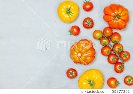 Red tomato. Top view. Red tomato. Top view. 59877201