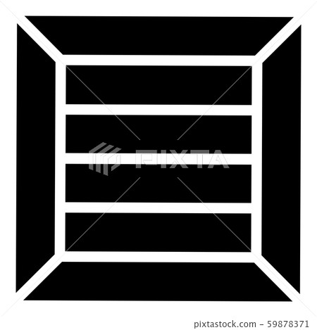 Crate for cargo transportation Wooden box ontainer icon black color vector illustration flat style Crate for cargo transportation Wooden box ontainer icon black color vector illustration flat style 59878371