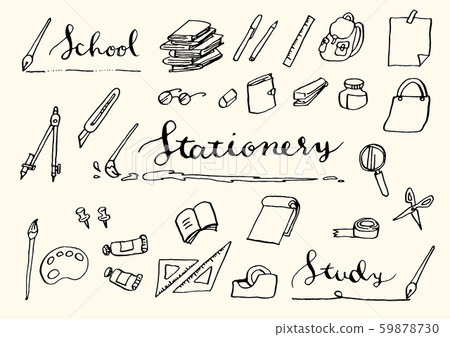 Hand drawn illustration material set 59878730