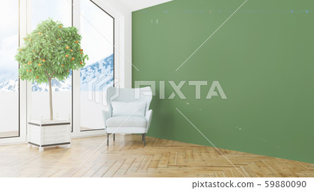 Modern design living room interior with beautiful view . 3D rendering 59880090