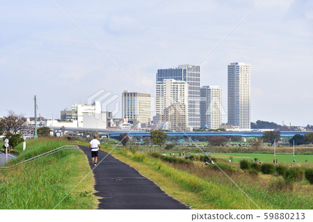 Scenery of Tama River Scenery of Tama River 59880213