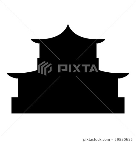 Chinese house silhouette Traditional Asian pagoda Chinese house silhouette Traditional Asian pagoda 59880655