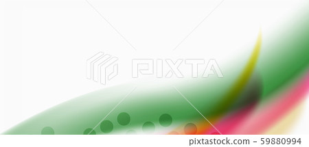 Trendy abstract wave blur pattern, multicolored lines on white background for wallpaper design Trendy abstract wave blur pattern, multicolored lines on white background for wallpaper design 59880994
