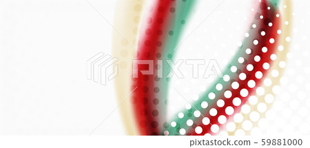 Trendy abstract wave blur pattern, multicolored lines on white background for wallpaper design Trendy abstract wave blur pattern, multicolored lines on white background for wallpaper design 59881000
