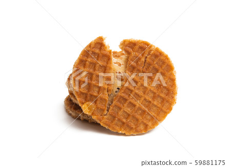 dutch caramel waffles isolated dutch caramel waffles isolated 59881175