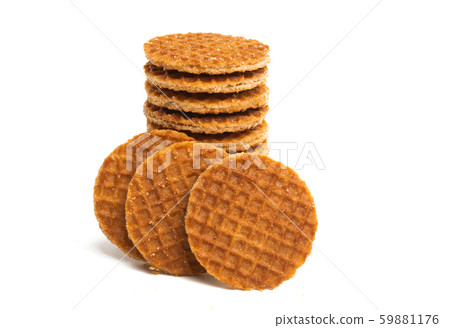 dutch caramel waffles isolated dutch caramel waffles isolated 59881176