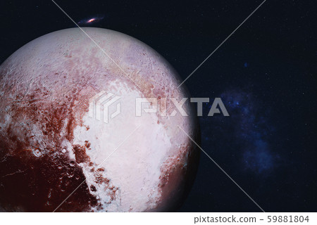 Planet Pluto in colour in space Planet Pluto in colour in space 59881804