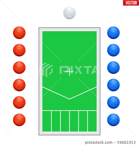 Sport Boccia field and equipment Stock Illustration 59881913