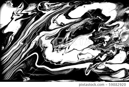Black and white abstract background. Liquid marble pattern. Monochrome texture. 59882920