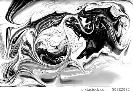 Black and white abstract background. Liquid marble pattern. Monochrome texture. 59882922