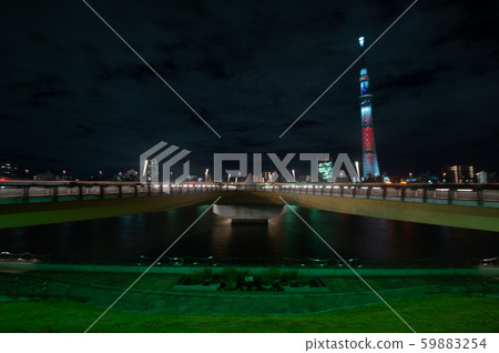Sumida River Bridge Night View Collection Extra Sobu Line Sumida River Bridge [2019.11] 59883254