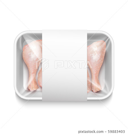 Isolated Chicken Legs Package in Realistic Style 59883403