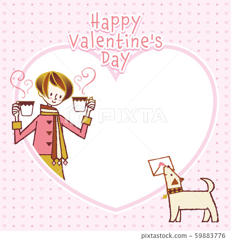 Valentine_heart frame_heart dot_pink Valentine_heart frame_heart dot_pink 59883776