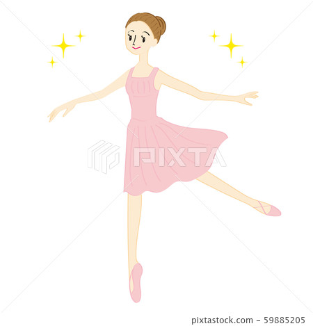 Ballet pose lesson illustration 59885205