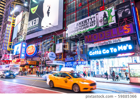 <<New York>> Night view of Times Square, Midtown <<New York>> Night view of Times Square, Midtown 59885366