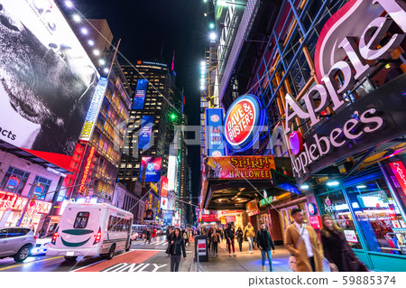<<New York>> Night view of Times Square, Midtown <<New York>> Night view of Times Square, Midtown 59885374