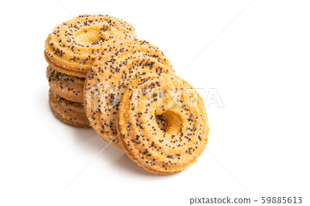 ring cookies with poppy seeds 59885613