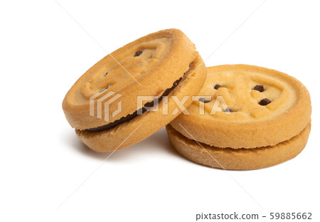 double chocolate chip cookie isolated 59885662