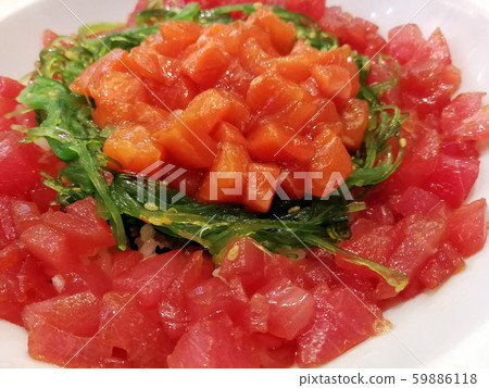 salmon with rice, japanese food salmon with rice, japanese food 59886118