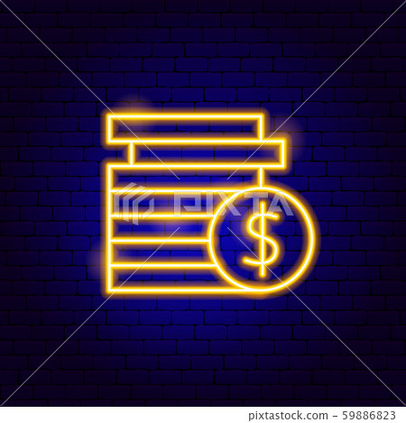 Dollar Coins Neon Sign Dollar Coins Neon Sign 59886823