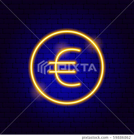 Euro Neon Sign - Stock Illustration [59886862] - PIXTA