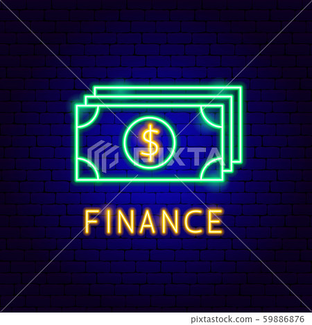 Finance Banknote Neon Label - Stock Illustration [59886876] - PIXTA