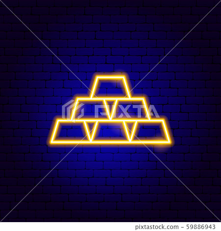 Gold Neon Sign - Stock Illustration [59886943] - PIXTA