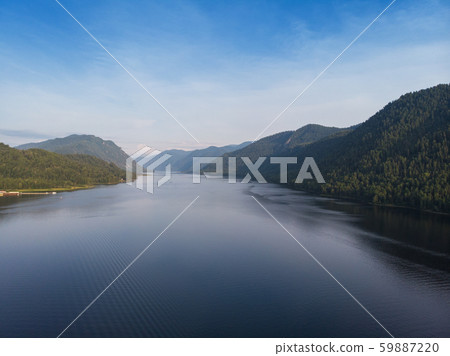 Aerial view on Teletskoye lake in Altai mountains 59887220