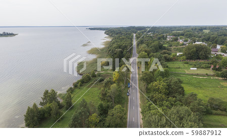 road along the lake Naroch 59887912