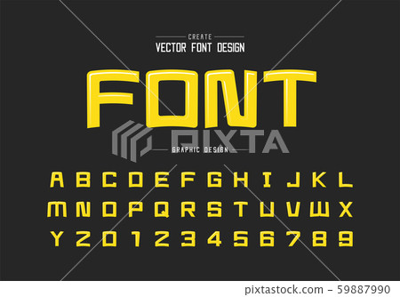 Highlights font and cartoon alphabet vector,... - Stock Illustration ...