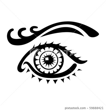 Female eye logo on white background 59888421