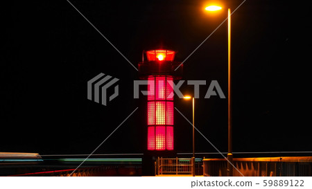 高松港夜紅燈塔1 59889122