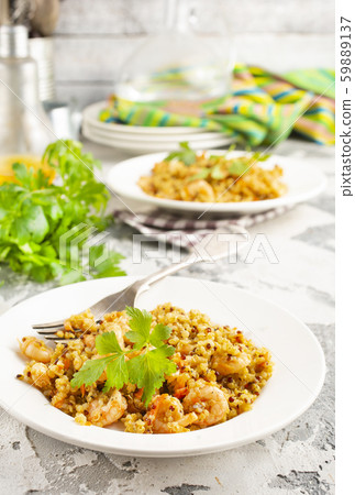 bulgur with shrimps bulgur with shrimps 59889137