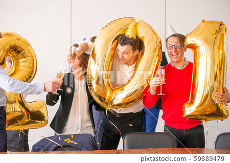 Business people are celebrating New Year 2020 Business people are celebrating New Year 2020 59889479