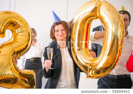 Business people are celebrating New Year 2020 Business people are celebrating New Year 2020 59889481