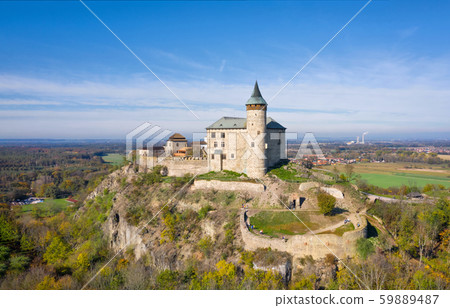 Aerial view of Kuneticka hora Castle, Czechia Aerial view of Kuneticka hora Castle, Czechia 59889487