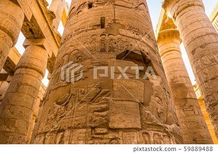 Sunlight over columns in Karnak Sunlight over columns in Karnak 59889488