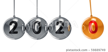 Happy New Year 2020 concept. Pendulum 59889749
