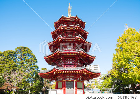Kawasaki Daishi Hiramaji Octagonal five-storied pagoda Nakakoto (Kawasaki-ku, Kawasaki-shi, Kanagawa) As of November 2019 59890468