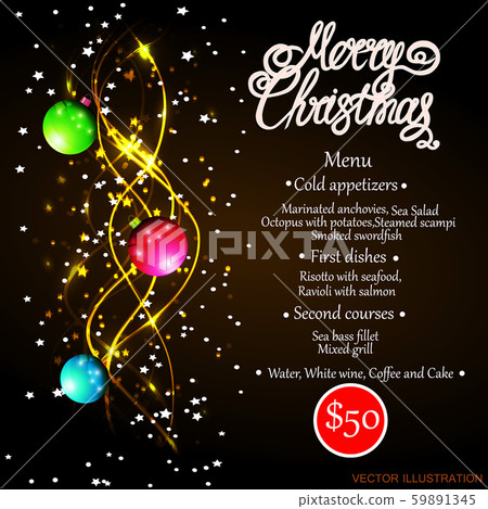 Blank Festive Menu. Advertising Banner for Christmas Menu. Blank Festive Menu. Advertising Banner for Christmas Menu. 59891345