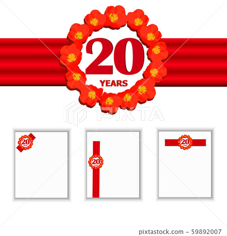 20 years celebration design icon. For planning important day. 20 years celebration design icon. For planning important day. 59892007