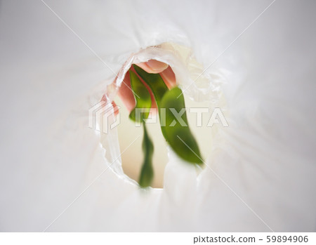 Food discarded in garbage bags 59894906